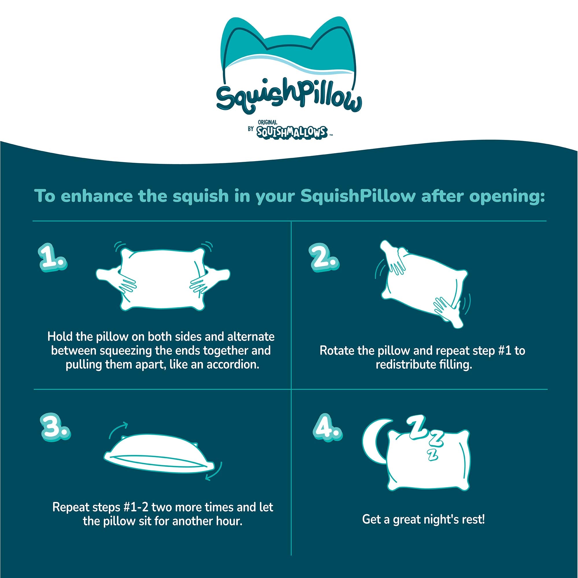 SquishPillow Bed Pillow and Pillowcase 2-Pack - Image 3