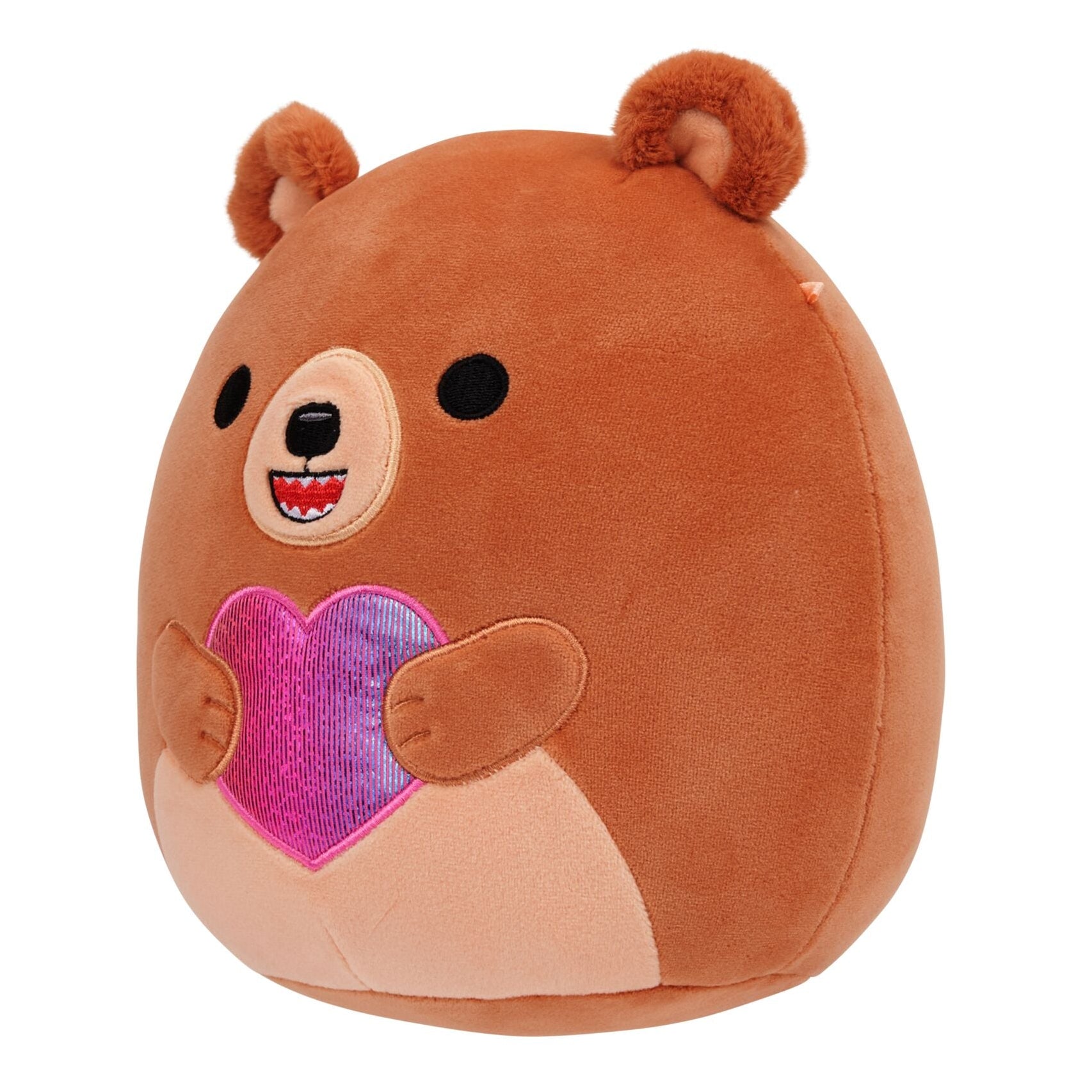 8-Inch Stokely the Brown Kodiak Bear Holding a Rainbow Heart - Image 4