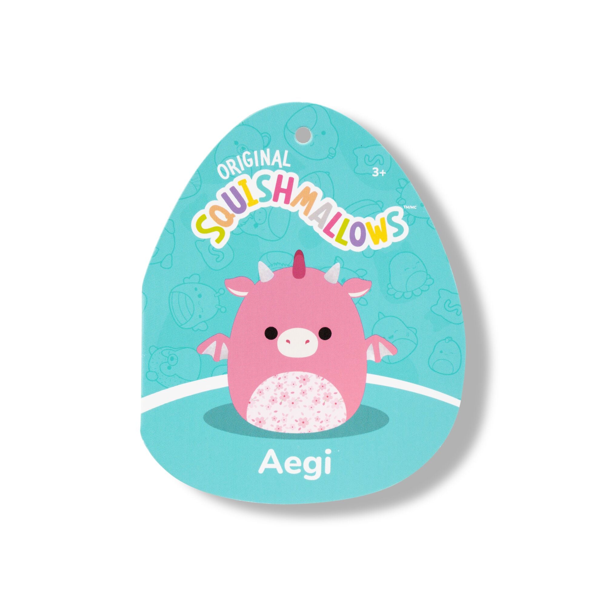 14-Inch Aegi the Pink Dragon with Sakura Print Belly - Image 5