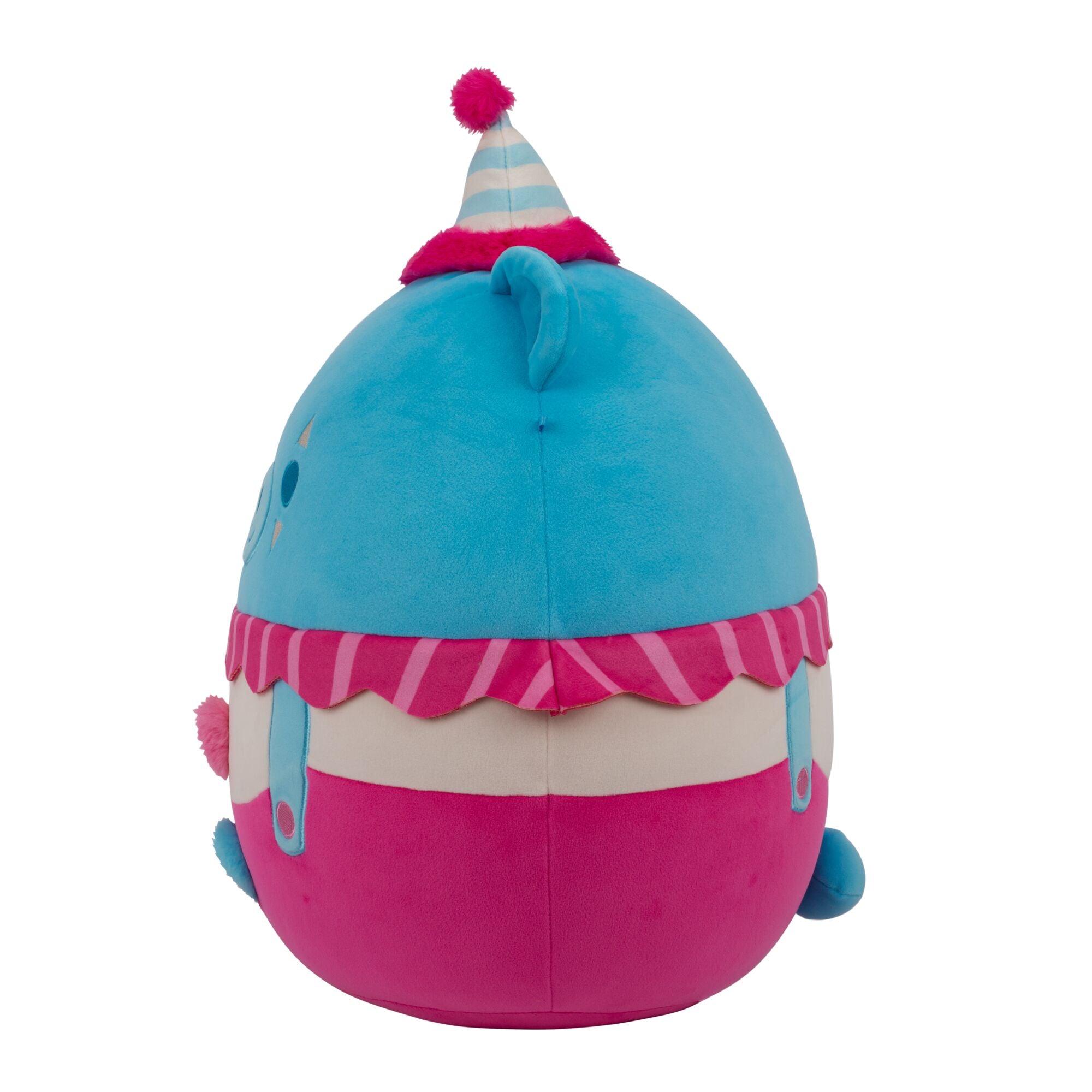 14-Inch Blubo the Neon Blue Bear in Pink Clown Costume - Image 3