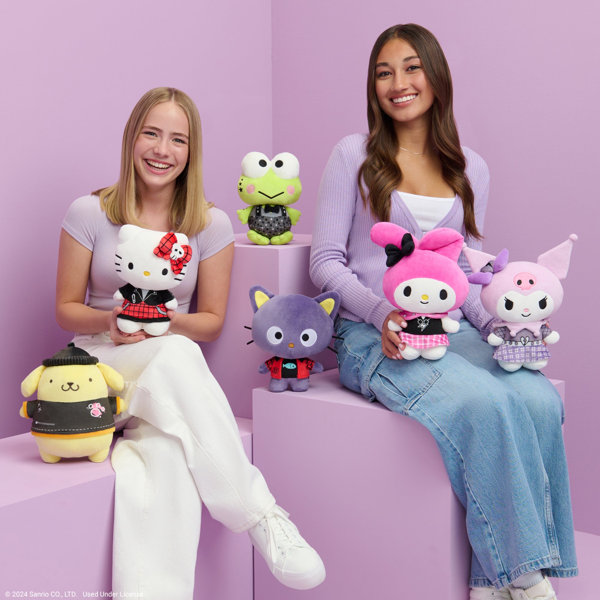 Hello Kitty and Friends Series 2 - Hello Kitty 8-Inch Red Punks Plush - Image 6