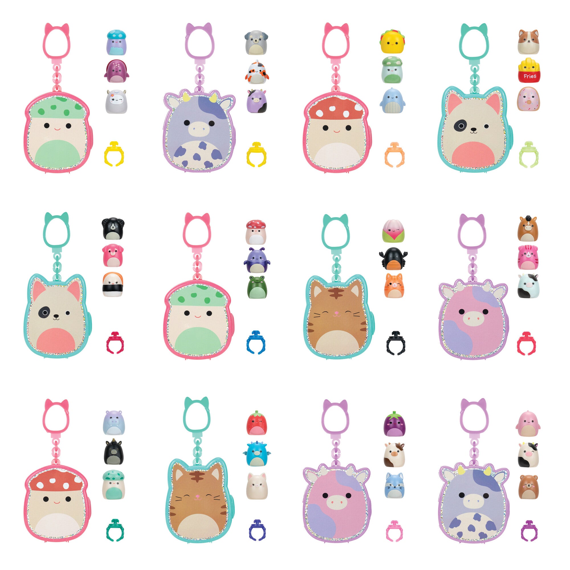Squish-a-longs Clip & Go - Includes 3 Mini-Squish & Clip Case - Image 2