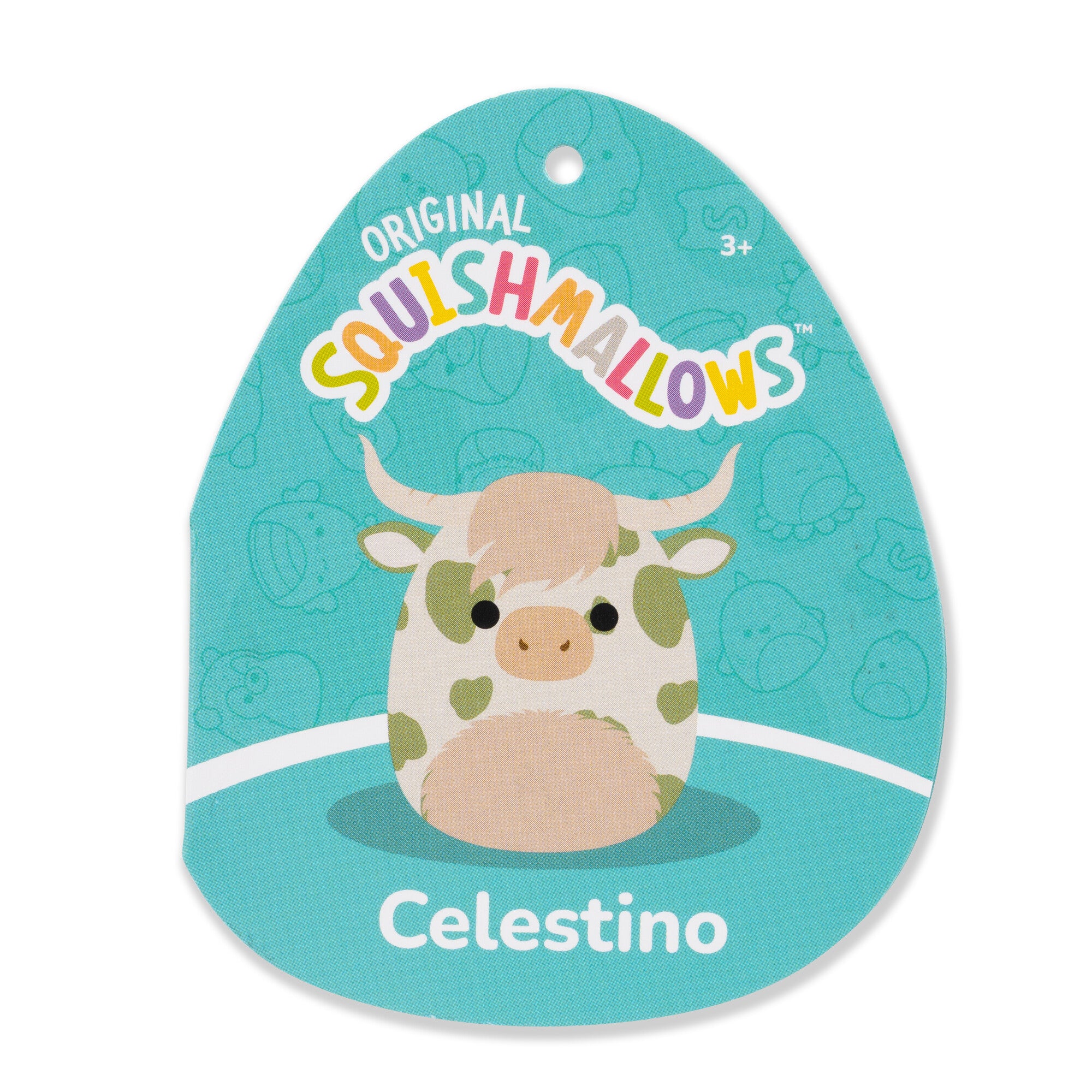 20-Inch Celestino the Sage Green Spotted Highland Cow - Image 5