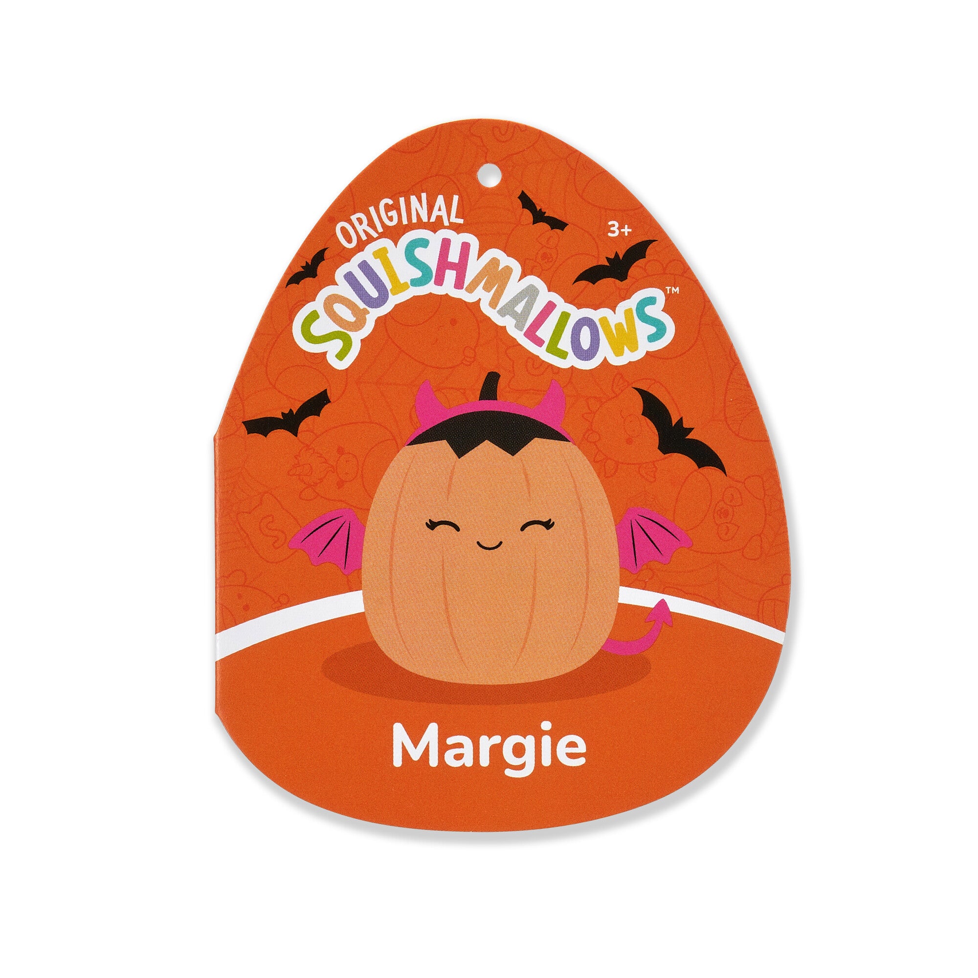 8-Inch Margie the Pastel Orange Pumpkin in Pink Devil Costume - Image 5