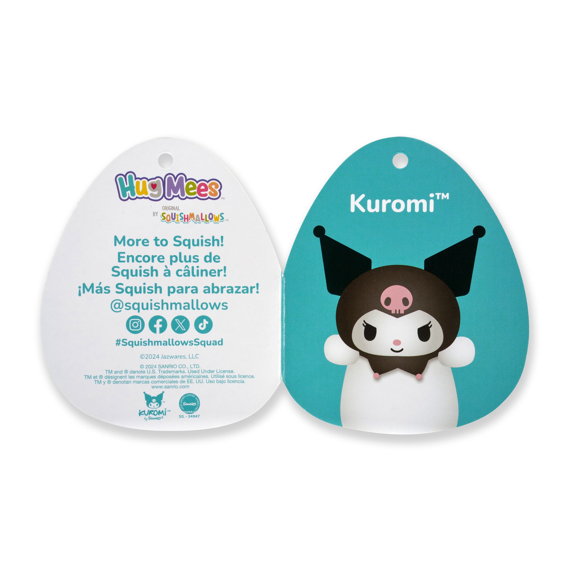 Hello Kitty and Friends 10-Inch Kuromi HugMees - Image 6