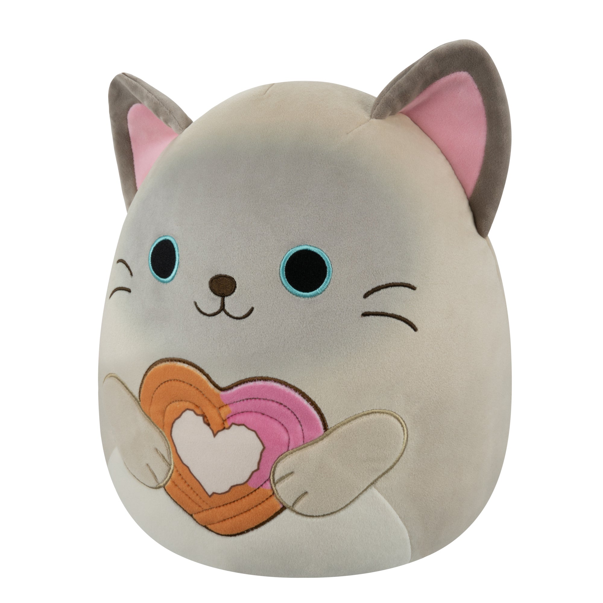 12-Inch Felton the Siamese Cat Holding Heart Churro - Image 2