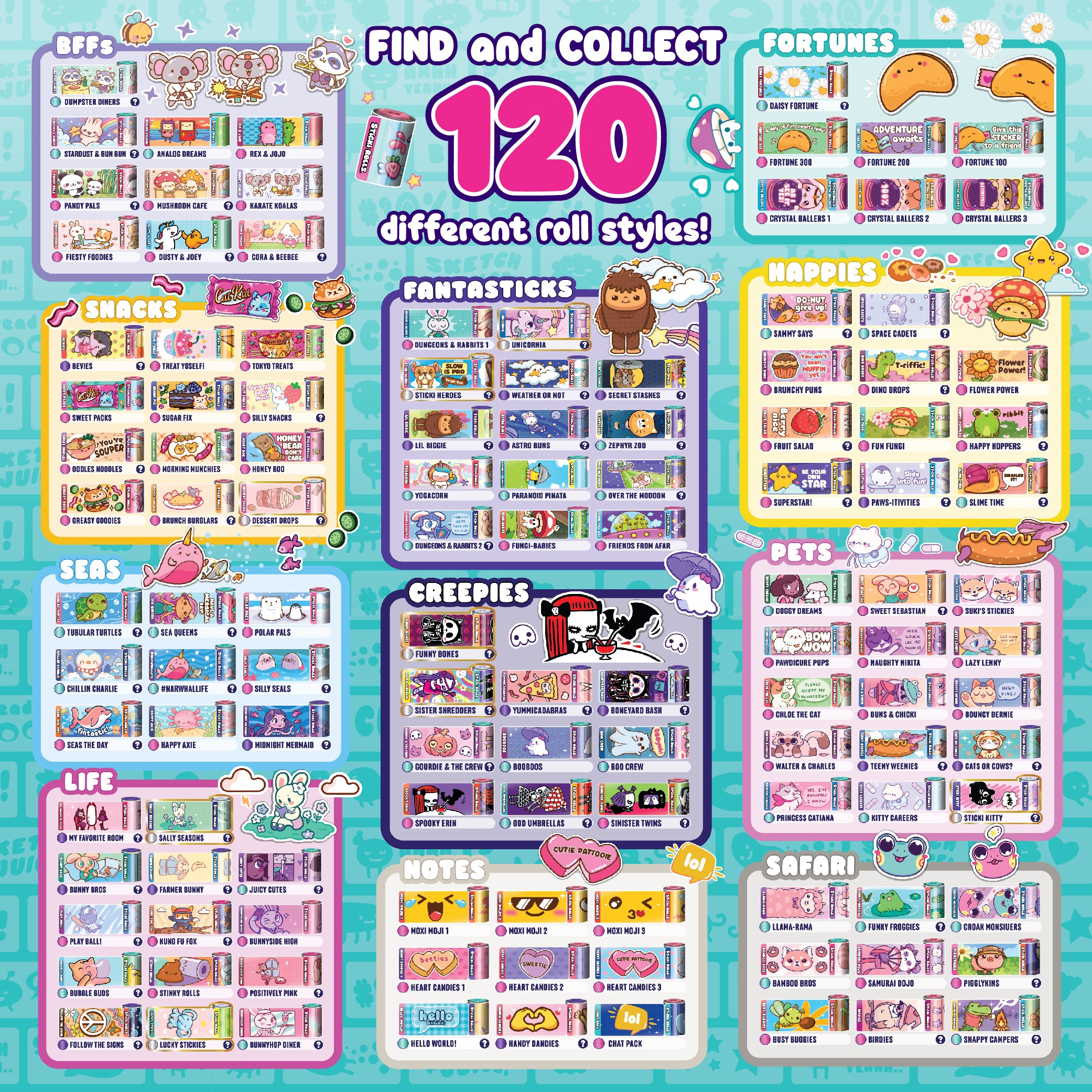 Sticki Rolls Sticki Book - Wearable & Shareable Sticker Bracelet + Collection Sticki Book - Image 6