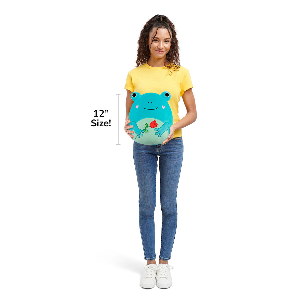12-Inch Ludwig the Teal Frog Holding Rose - Image 7