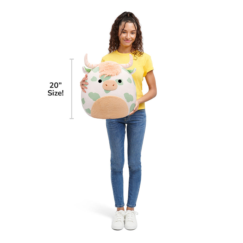 20-Inch Celestino the Sage Green Spotted Highland Cow - Image 7